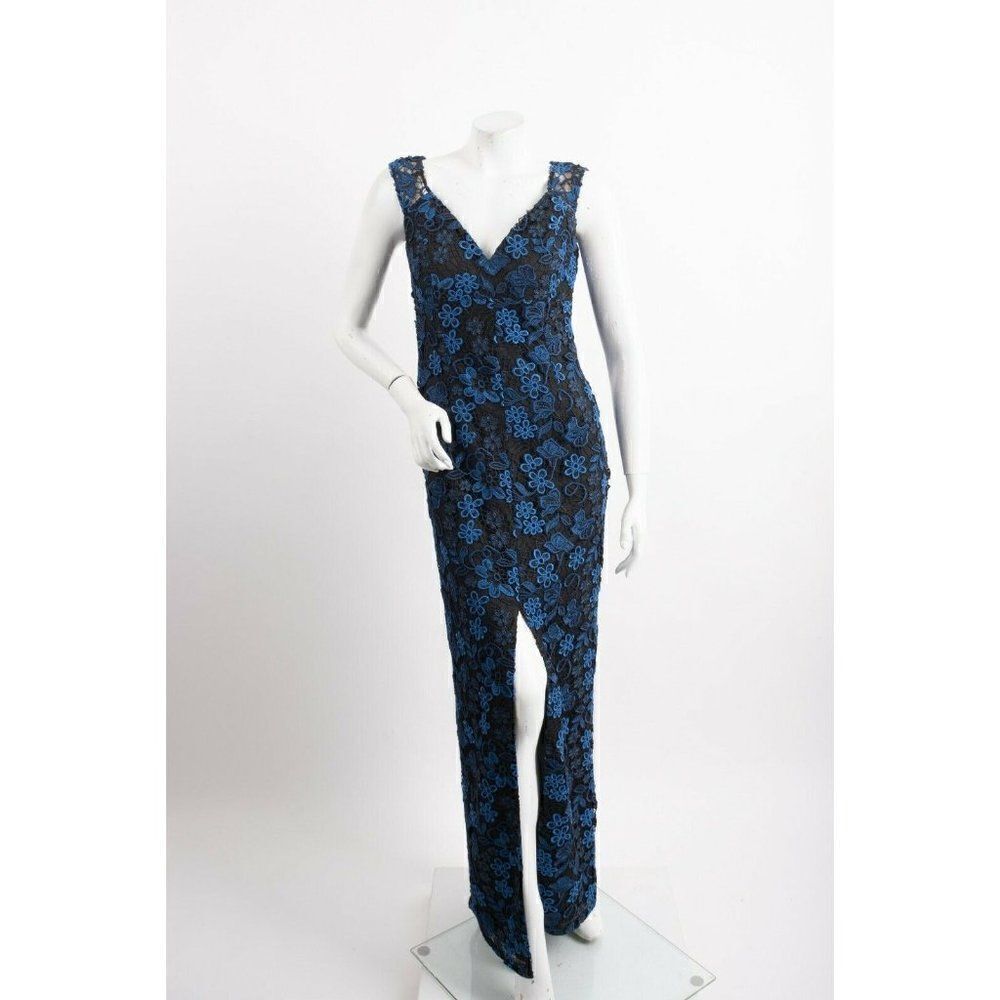 Aidan Mattox Womens Lace Maxi Dress Cocktail Party